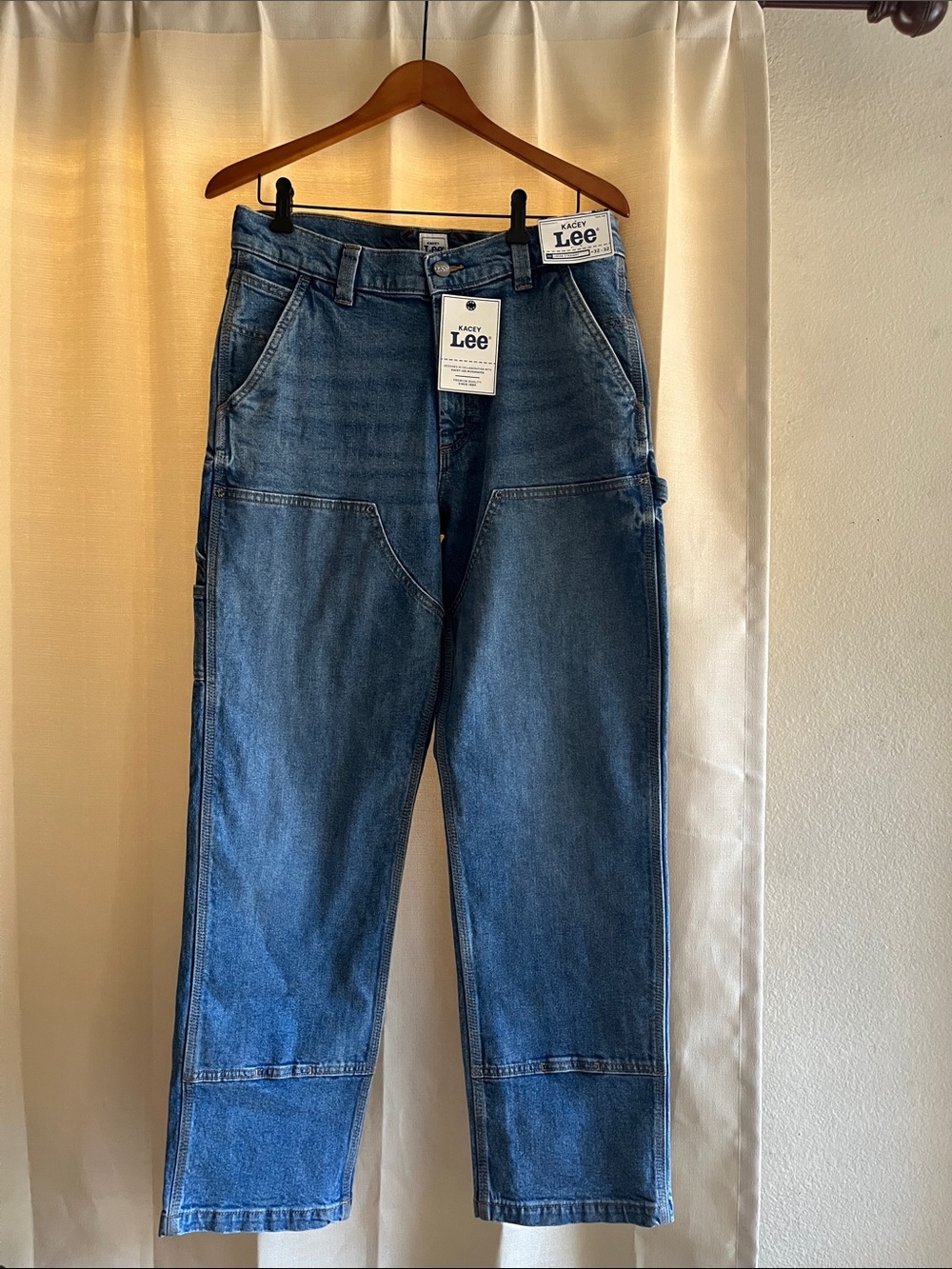 Men’s Kacey Lee Relaxed Carpenter Jeans in Blue Denim